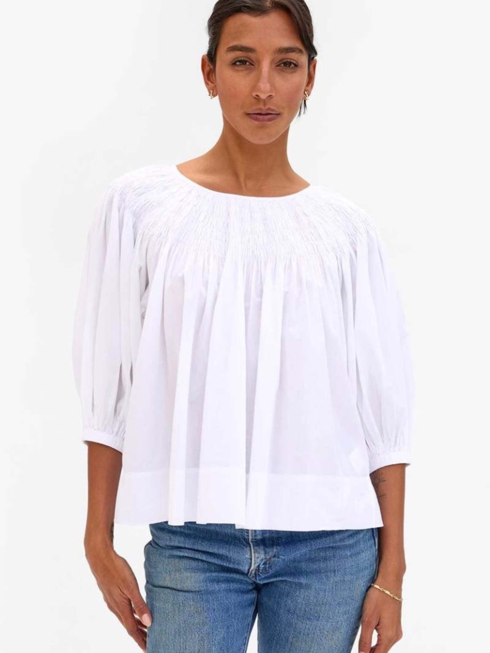 clare v fleur blouse in petal